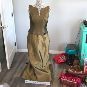 Olive green dress